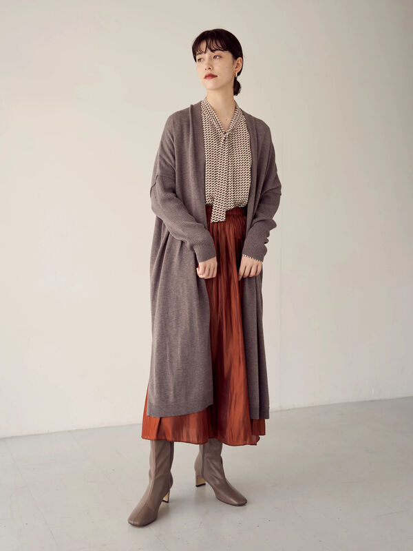 アウトレット 古着 スリットロングカーディガン ブラック ベージュ グリーン Yecca Vecca イェッカヴェッカ のレディース カーディガン 7a13l2d0300 ファッション通販のstripe Club