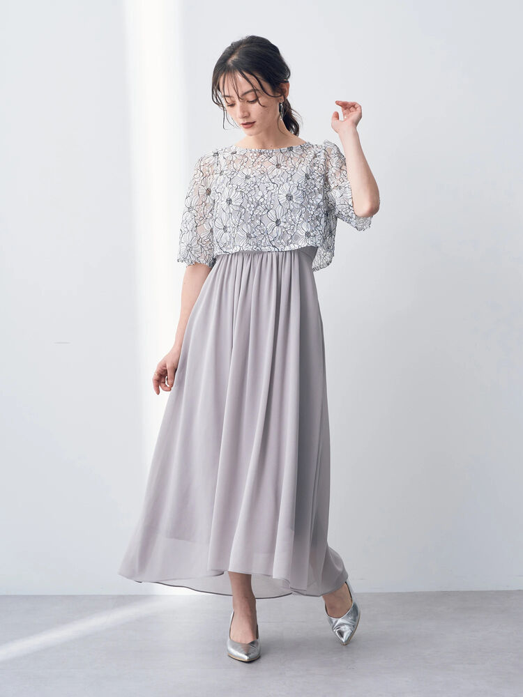 2SETレース×キャミワンピース（ライトグレー/グリーン/ネイビー） YECCA  VECCA（イェッカヴェッカ）のレディースワンピース【7A32L0H0710】｜ファッション通販のSTRIPE CLUB