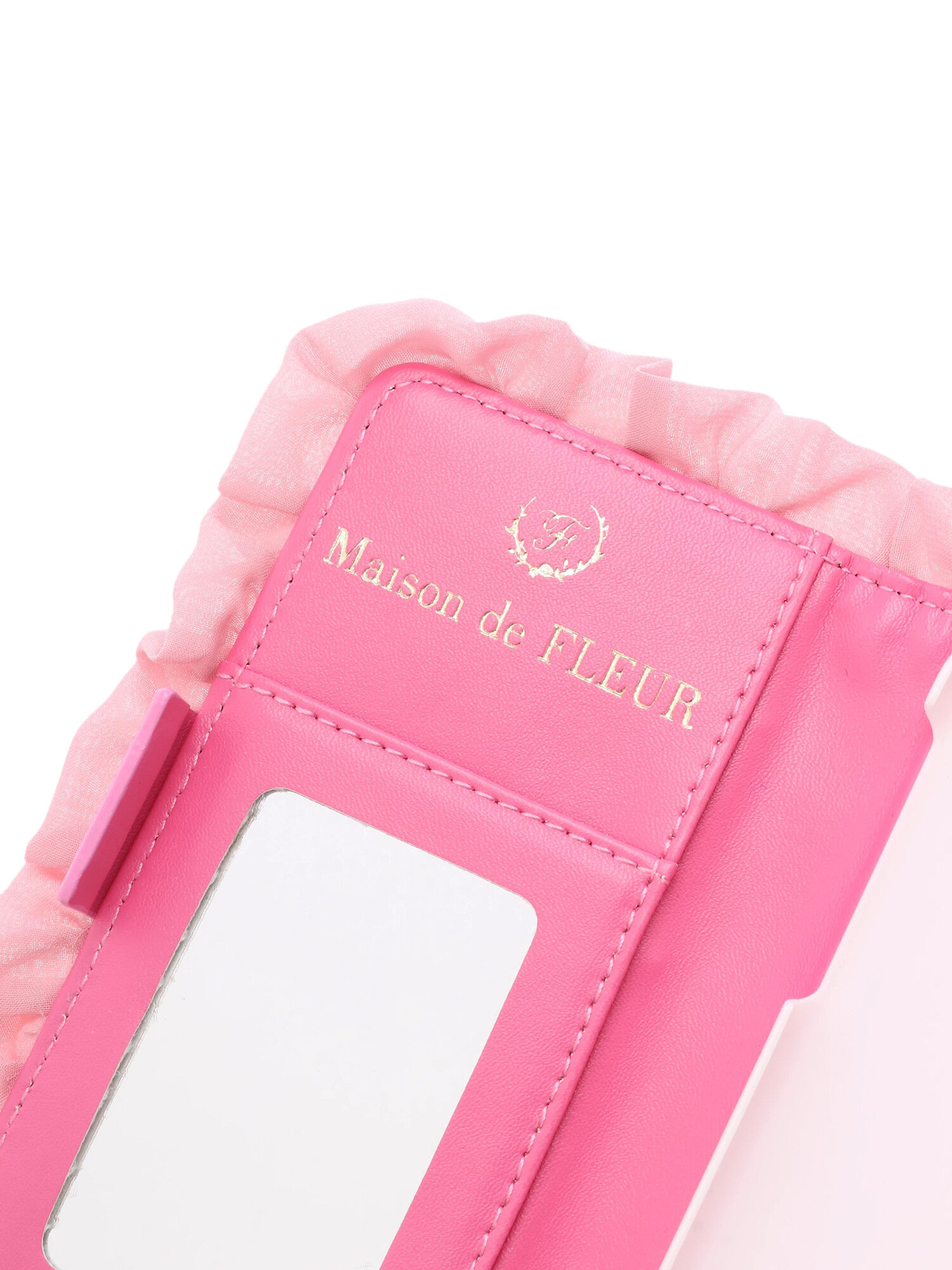 ブランドロゴフリルiPhone7/8ケース/ フルール ド (Maison de FLEUR) メゾン 【sweet4月号掲載】