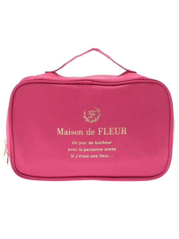トラベルガジェットケース ブラック ピンク ダークピンク ネイビー Maison De Fleur メゾンドフルール のレディースバッグ ポーチ 8a91fjj3100 ファッション通販のstripe Club