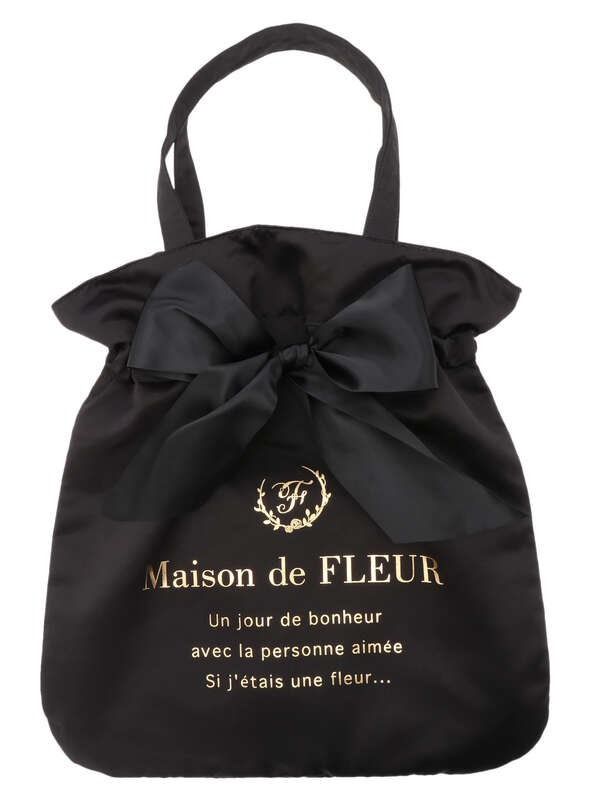 リボントートバッグ グレー ブラック ピンク ボルドー ネイビー パープル Maison De Fleur メゾンドフルール のレディースバッグ ポーチ 8a93f0j1000 ファッション通販のstripe Club