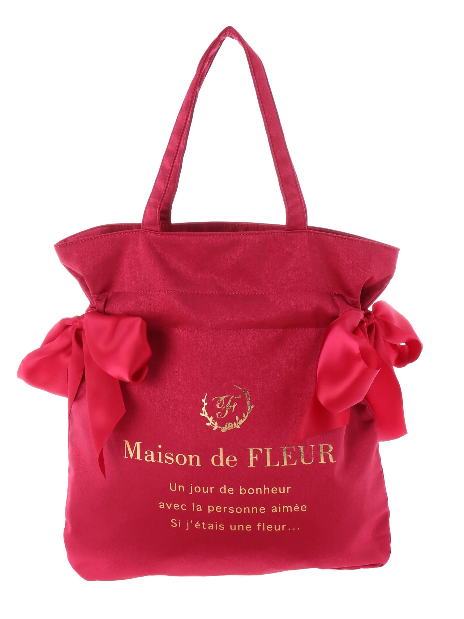 Maison de FLEUR ピンク リボン トート - トートバッグ