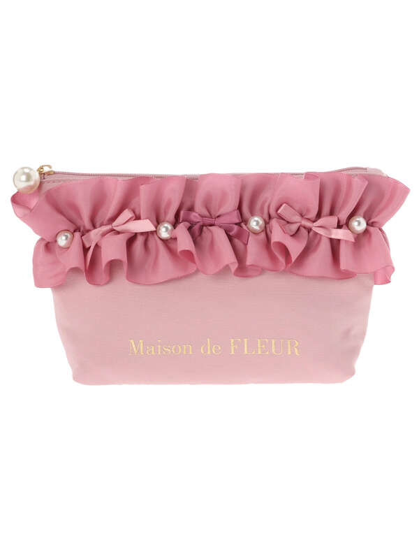 ピンクリボンベーシックポーチ ピンク Maison De Fleur メゾンドフルール のレディースバッグ ポーチ 8a93fjj2700 ファッション通販のstripe Club ピンクリボンベーシックポーチ ピンク Maison De Fleur メゾンドフルール のレディースバッグ ポーチ 8a93fjj2700 ファッション通販のstripe Club