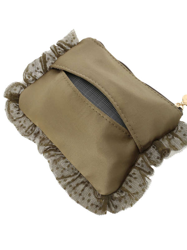 チュールフリルティッシュケース ピンク カーキ ネイビー Maison De Fleur メゾンドフルール のレディースバッグ ポーチ 8a94ftj0600 ファッション通販のstripe Club