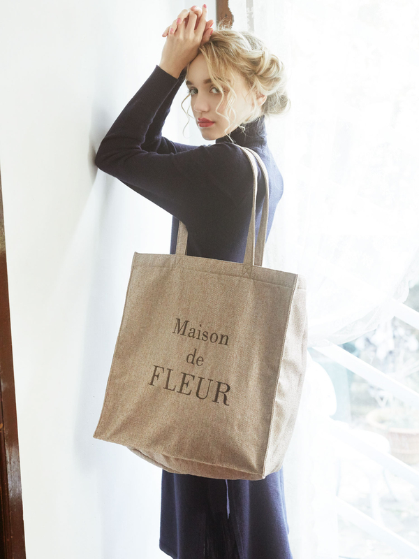 メランジスクエアトートlバッグ ライトグレー ベージュ グリーン ブルー Maison De Fleur メゾンドフルール のレディースバッグ ポーチ 8a94f0j4300 ファッション通販のstripe Club