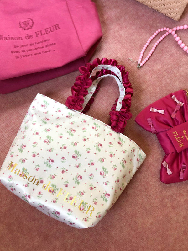 ピンクマニアローズフリルハンドルトートバッグ ピンク Maison De Fleur メゾンドフルール のレディースバッグ ポーチ 8a01f0j5700 ファッション通販のstripe Club