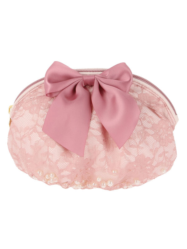 レースサテンパールリボンポーチ ピンク ミント ブルー Maison De Fleur メゾンドフルール のレディースポーチ 8a01fjj10 ファッション通販のstripe Club