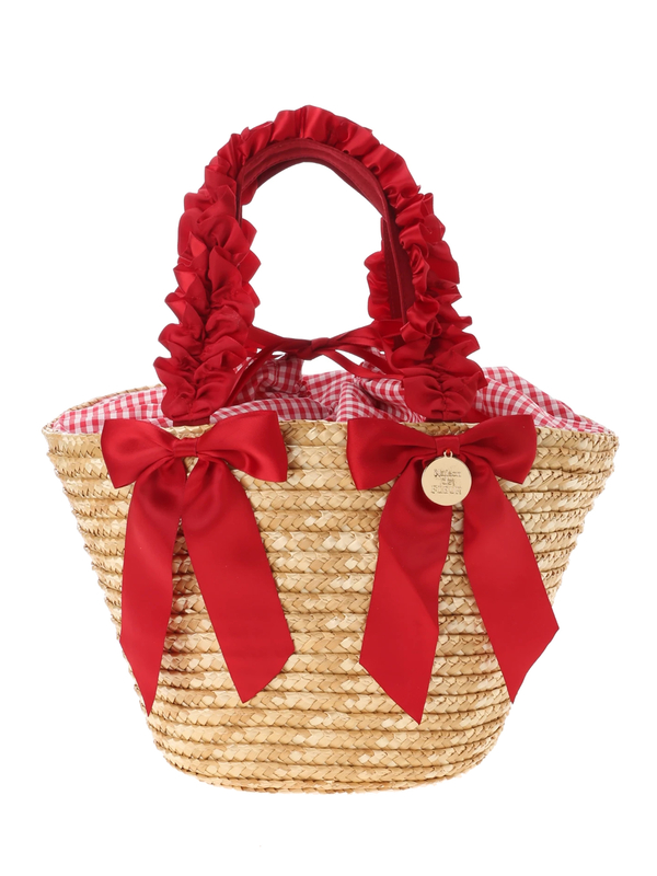 フリルハンドルダブルリボンかごバッグ ブラック ダークピンク レッド Maison De Fleur メゾンドフルール のレディースバッグ ポーチ 8a01f0j7000 ファッション通販のstripe Club フリルハンドルダブルリボンかごバッグ ブラック ダークピンク レッド Maison De Fleur メゾンドフルール のレディースバッグ ポーチ 8a01f0j7000 ファッション通販のstripe Club