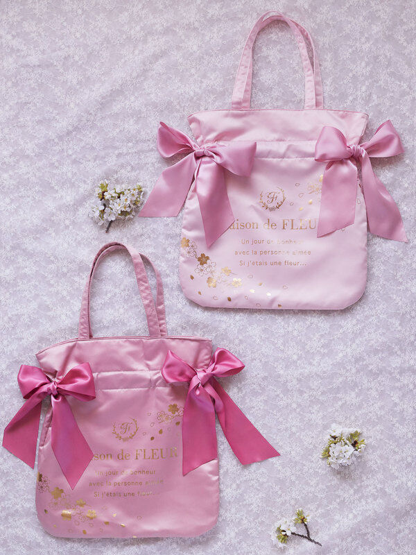 Sakuraダブルリボントート ピンク ダークピンク Maison De Fleur メゾンドフルール のレディースバッグ ポーチ 8a02f0j3100 ファッション通販のstripe Club