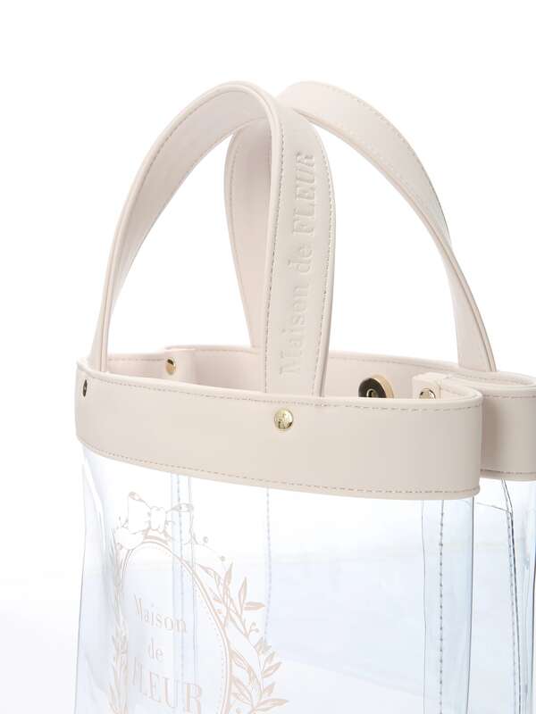 クリアトートバッグ ホワイト ピンク Maison De Fleur メゾンドフルール のレディースバッグ ポーチ 8a02f0j20 ファッション通販のstripe Club クリアトートバッグ ホワイト ピンク Maison De Fleur メゾンドフルール のレディースバッグ ポーチ 8a02f0j20 ファッション通販のstripe Club