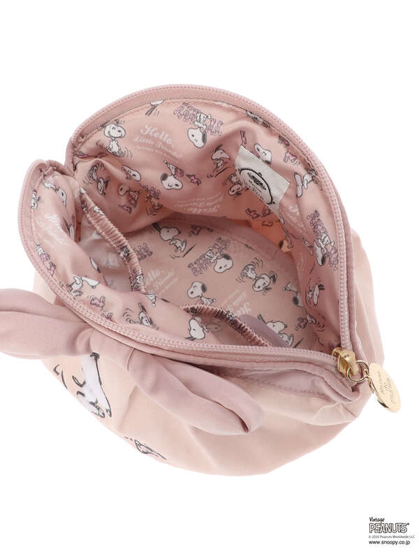 Snoopyサテンリボンポーチ グレー ブラック ピンク Maison De Fleur メゾンドフルール のレディースポーチ 8a02fjj10 ファッション通販のstripe Club