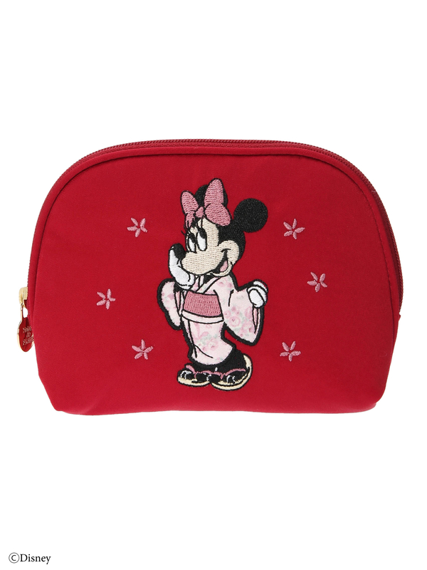 Minnie Mouse 着物ティッシュケース ダークグレー レッド Maison De Fleur メゾンドフルール のレディースバッグ ポーチ 8w02ftj0300 ファッション通販のstripe Club