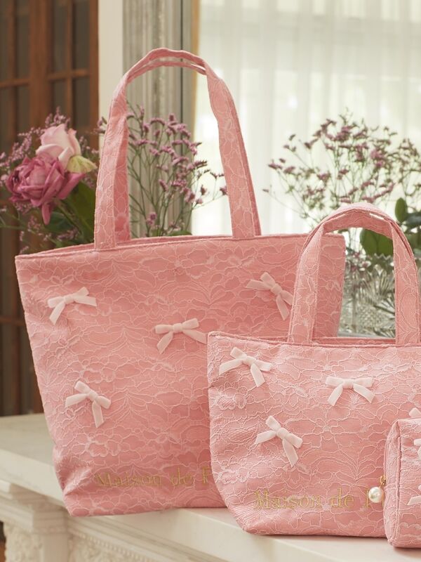 ピンクリボントートmバッグ ピンク Maison De Fleur メゾンドフルール のレディースバッグ ポーチ 8a03f0j1900 ファッション通販のstripe Club