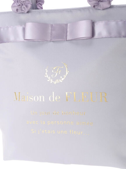 Maison de FLEUR(メゾンドフルール) |ブランドロゴフリルハンドルトートMバッグ