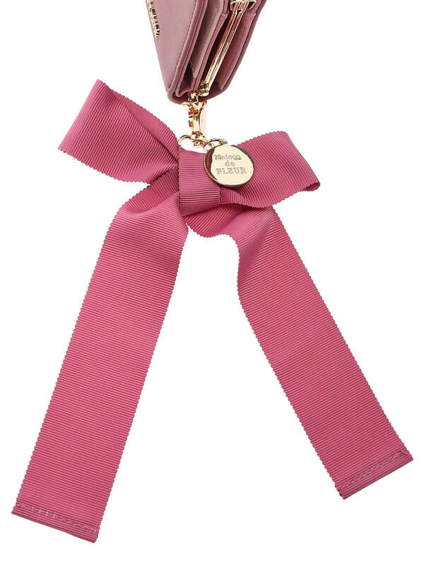 がまぐちミニウォレット ブラック ダークピンク バーガンディー Maison De Fleur メゾンドフルール のレディースポーチ 8a11frj0300 ファッション通販のstripe Club