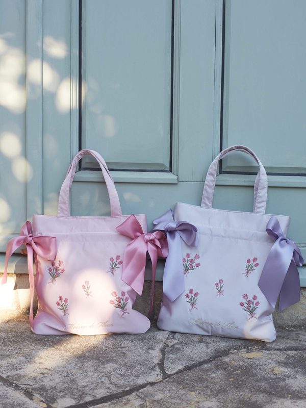チューリップミニダブルリボントートバッグ ライトグレー ピンク Maison De Fleur メゾンドフルール のレディースバッグ ポーチ 8a11f0j00 ファッション通販のstripe Club チューリップミニダブルリボントートバッグ ライトグレー ピンク Maison De Fleur メゾンドフルール のレディースバッグ ポーチ 8a11f0j00 ファッション通販のstripe Club