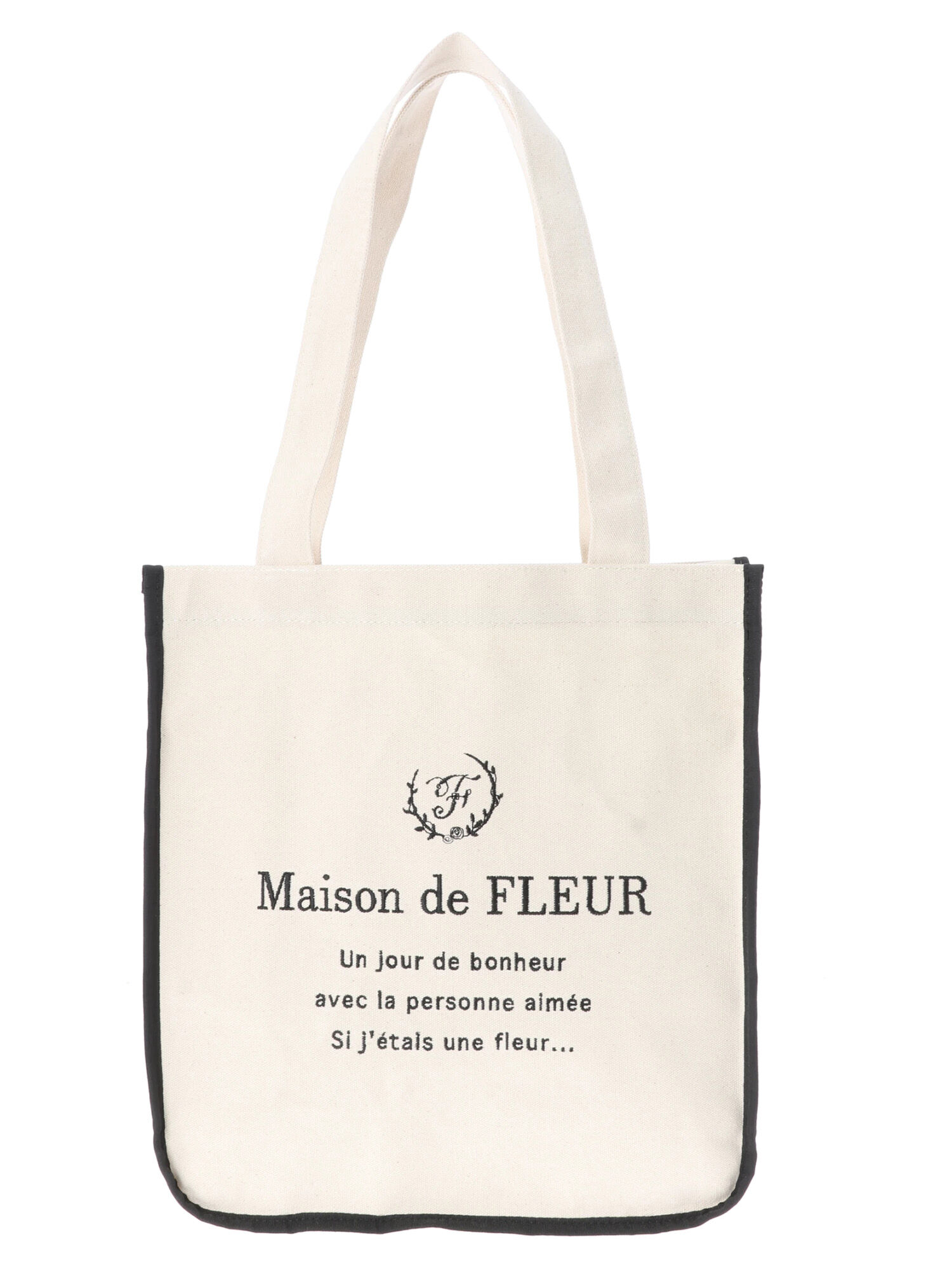 パイピンクスクエアトートバッグ アイボリー ブラック ピンク Maison De Fleur メゾンドフルール のレディースバッグ ポーチ 8a12f0j20 ファッション通販のstripe Club
