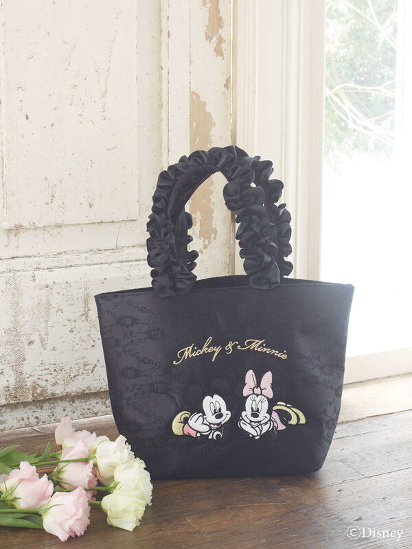 Mickey&Minnie/フリルトートバッグ