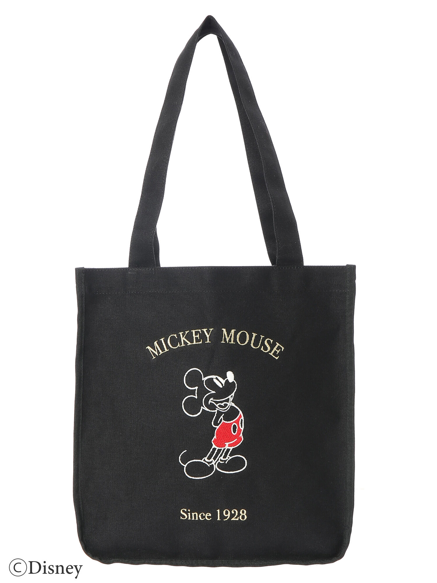Mickey Mouse/パイピングトートバッグ（アイボリー/ブラック 