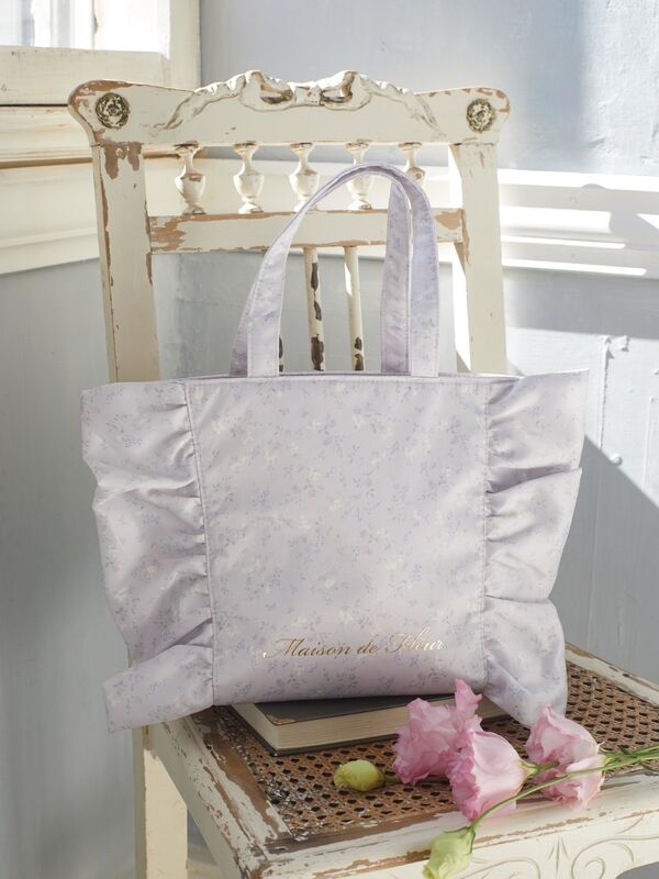フラワーフリルトートバッグ ピンク ベージュ Maison De Fleur メゾンドフルール のレディースバッグ ポーチ 8a14f0j30 ファッション通販のstripe Club