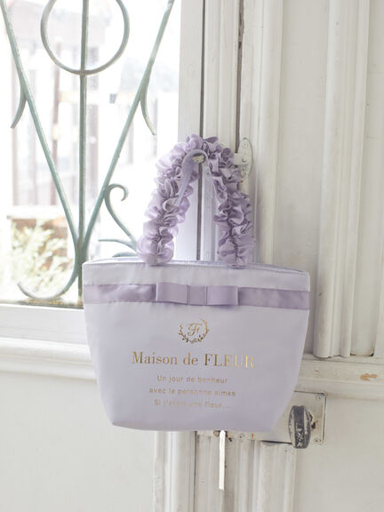 Maison de FLEUR(メゾンドフルール) |ブランドロゴフリルハンドルトートSバッグ