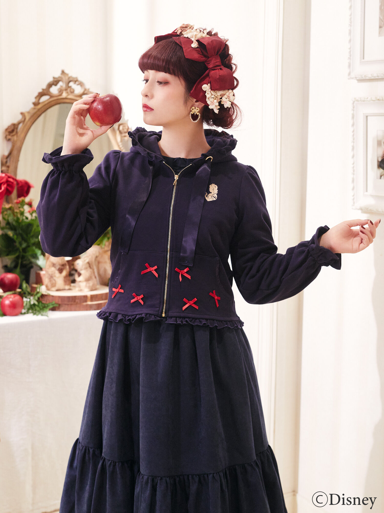 Maison de FLEUR Disney Belle スウェットパーカー