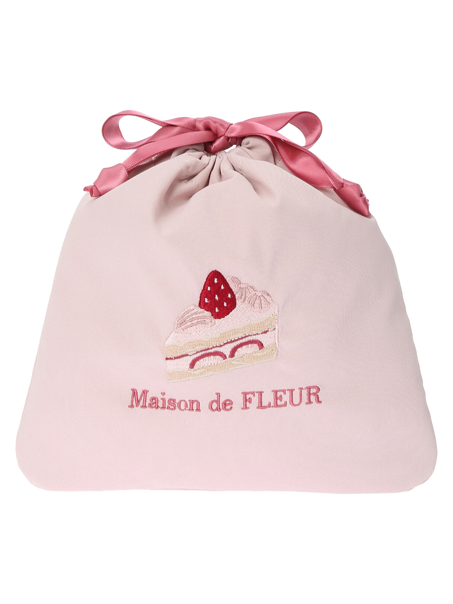 Pink Sweets Maniaショートケーキ巾着（ピンク） / Maison de FLEUR（メゾンドフルール）のレディースバッグ・ポーチ【8A21FSJ0400】｜ファッション通販のSTRIPE  CLUB
