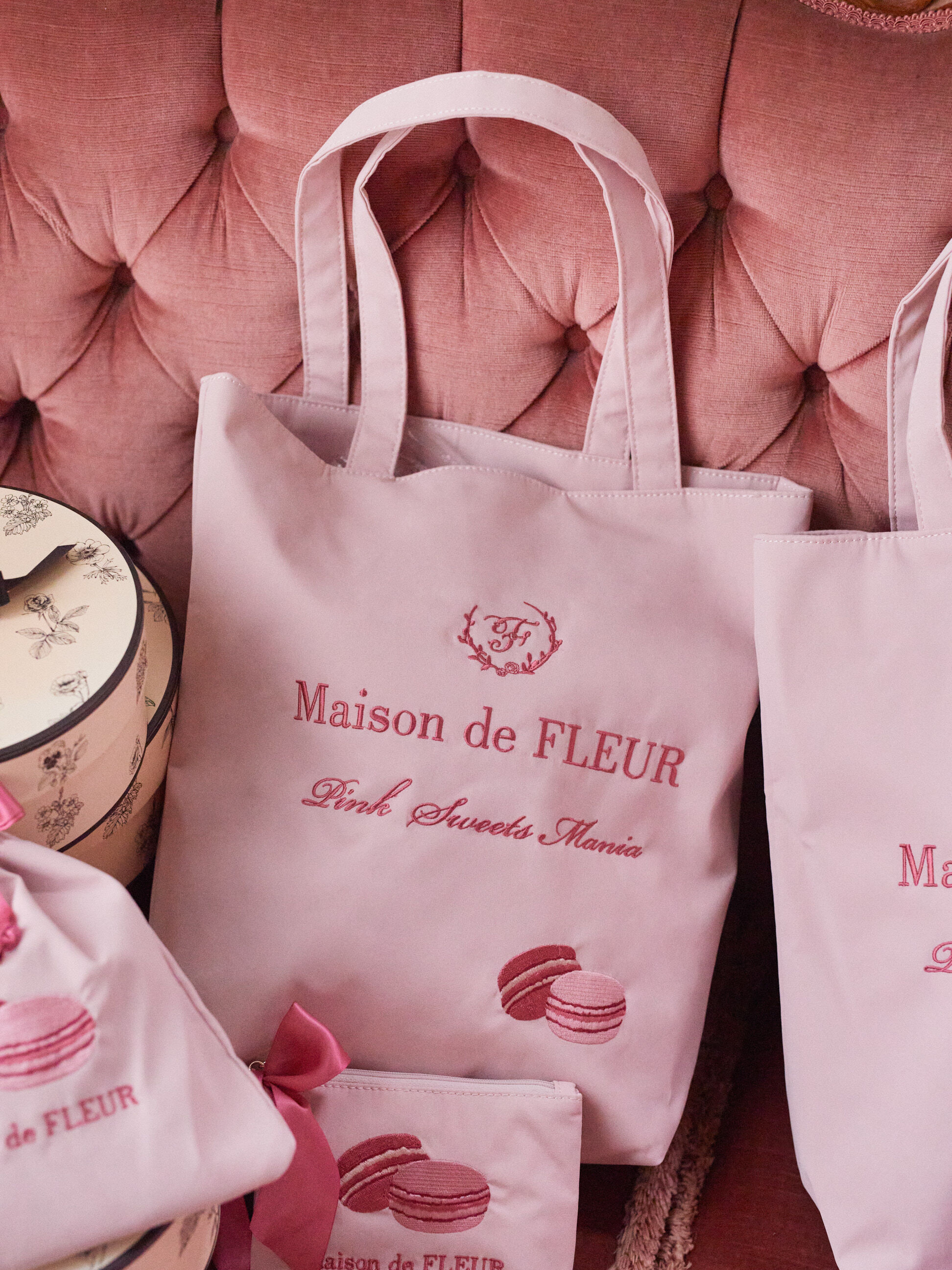 Maison de FLEUR♡ピンクマニア♡トートバッグ M-