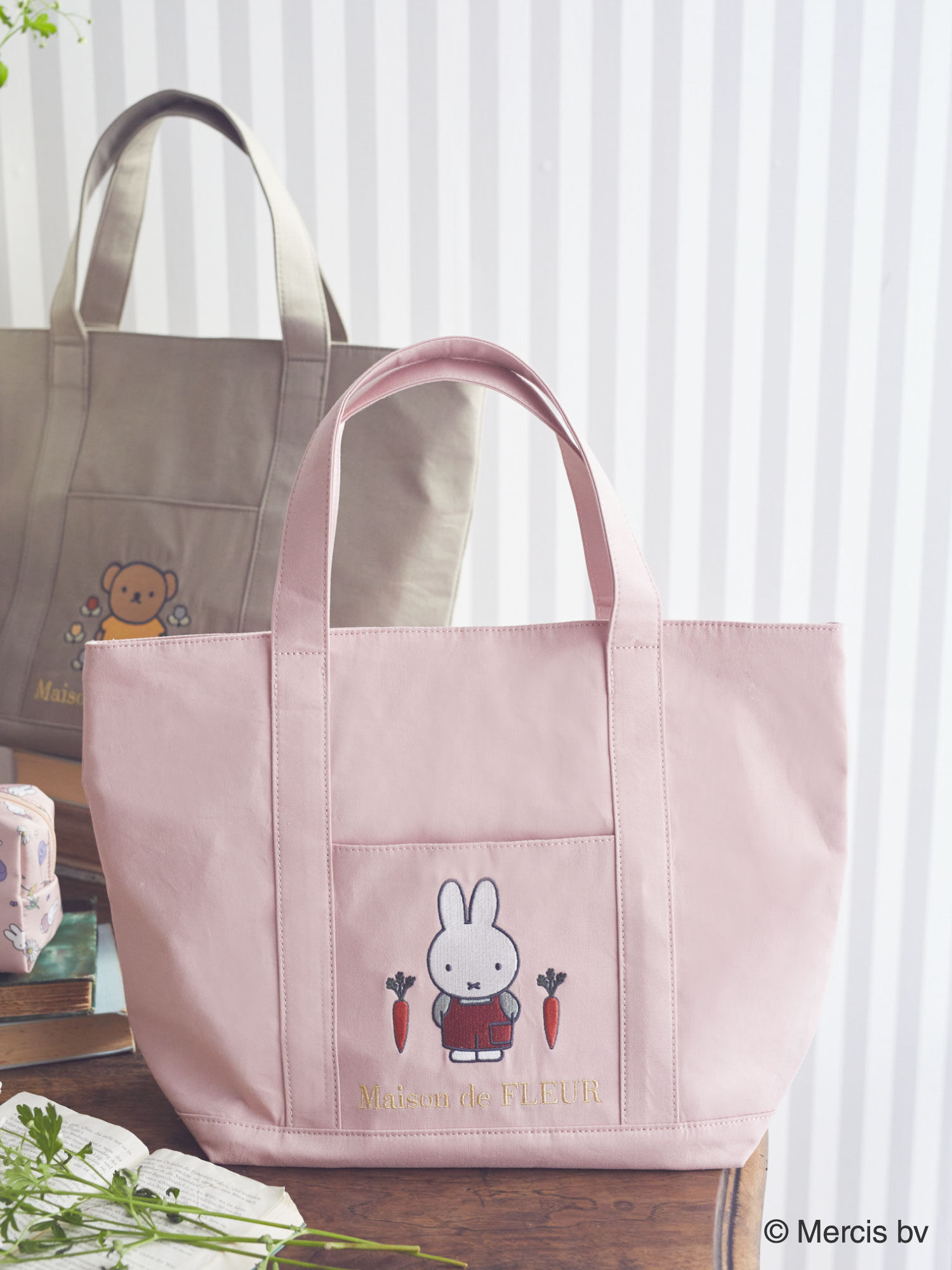 miffy 刺繍トートバッグ（ピンク） / Maison de FLEUR（メゾンド ...