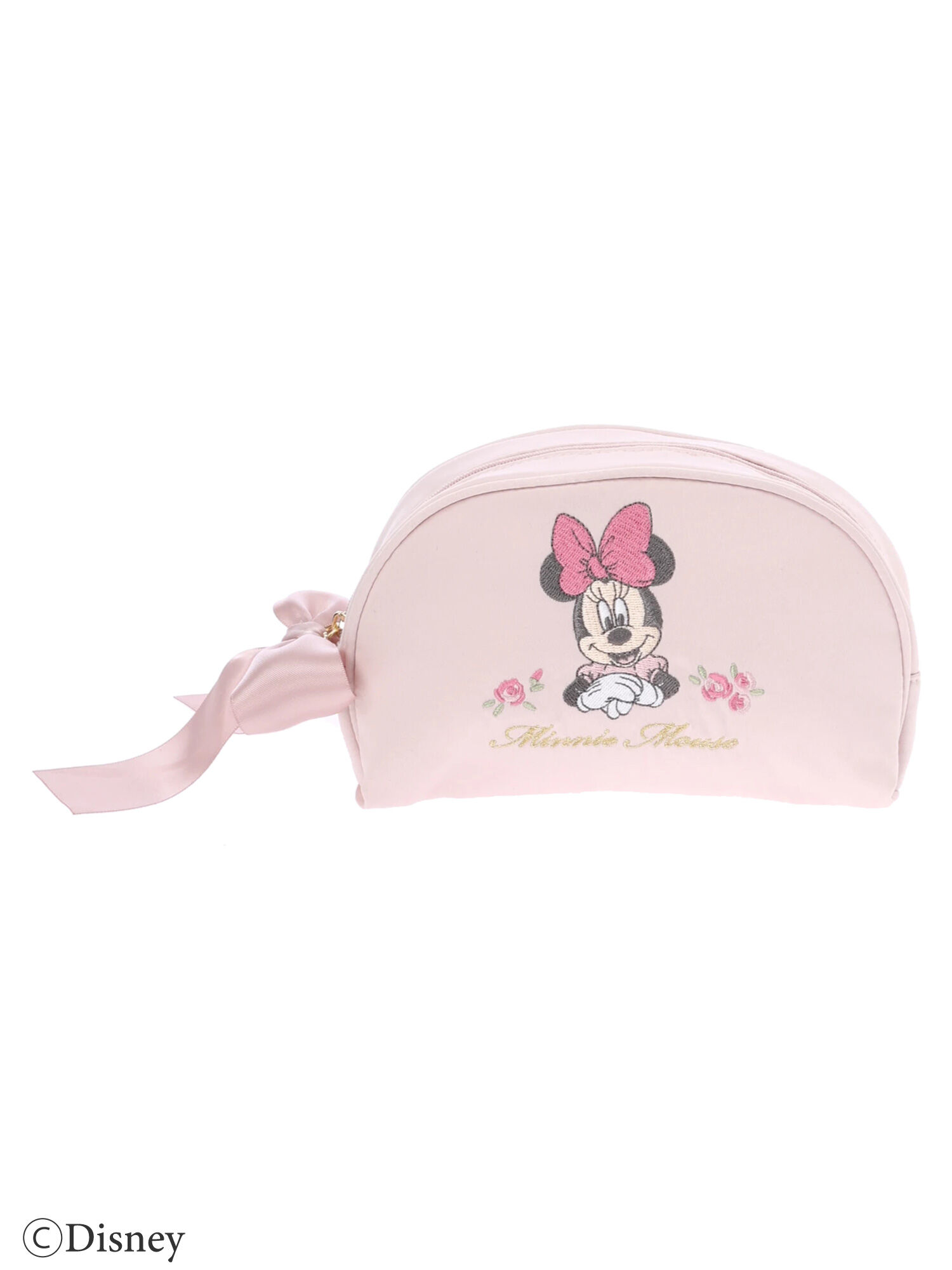 Minnie Mouse/ラウンドポーチ（ブラック/ピンク） / Maison de FLEUR