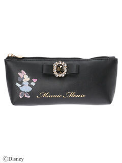 Minnie Mouse ペンケース ブラック ピンク Maison De Fleur メゾンドフルール のレディースバッグ ポーチ 8w21ftj0100 ファッション通販のstripe Club
