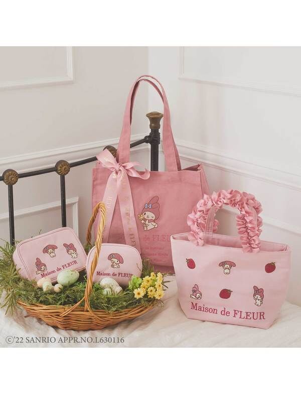 Maison de FLEUR マイメロディ フリルハンドルトートバッグ