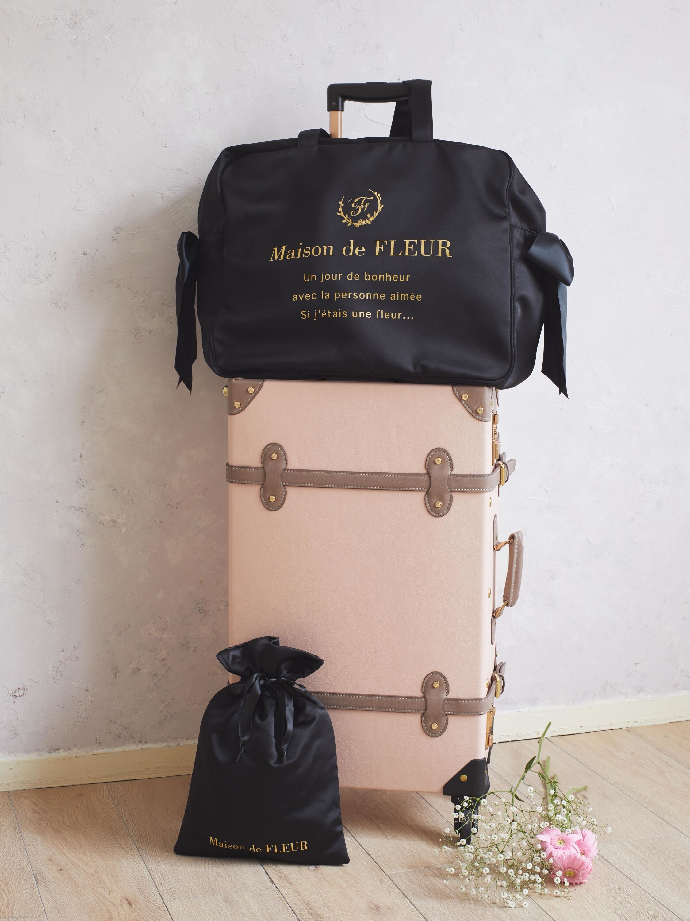 Maison de FLEUR 旅行 ボストンバッグ コンパクトキャリーバッグ - バッグ
