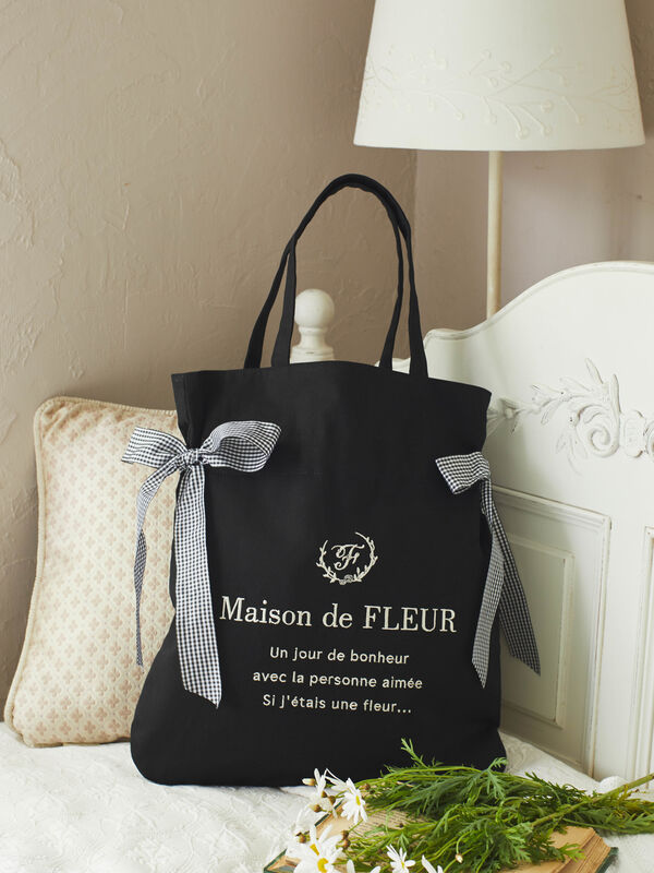 Maison de FLEUR ダブルリボン トートバッグ