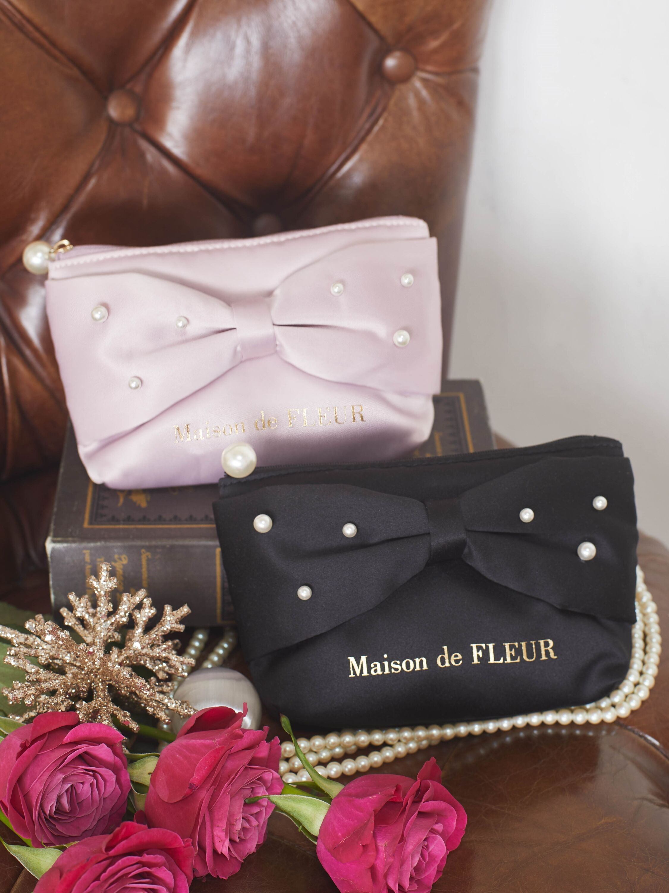 Maison de FLEUR メゾンドフルール パールキャンディポーチ-