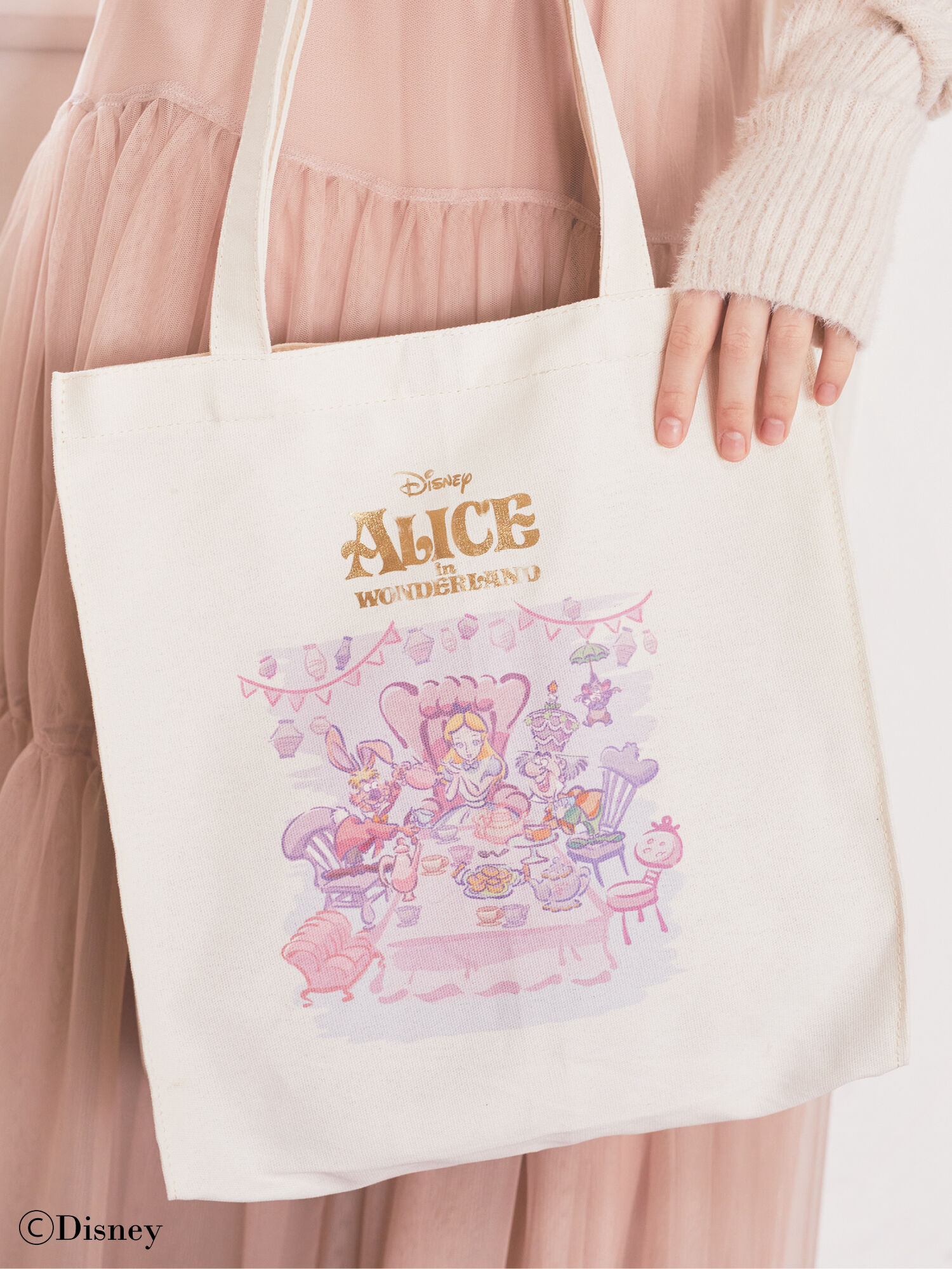 【予備生産分】Alice/キャンバススクエアトートバッグ（アイボリー