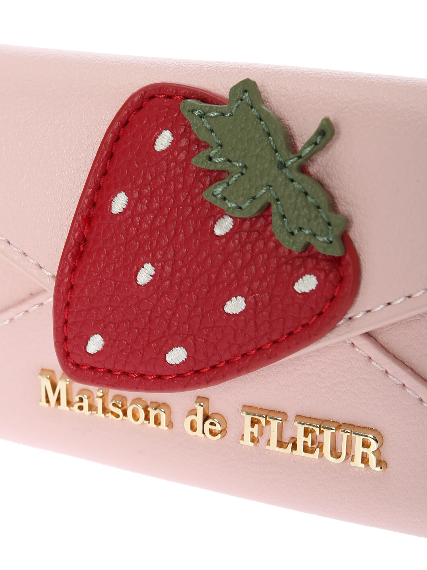 イチゴレターキーケース（ピンク） / Maison de FLEUR（メゾンド
