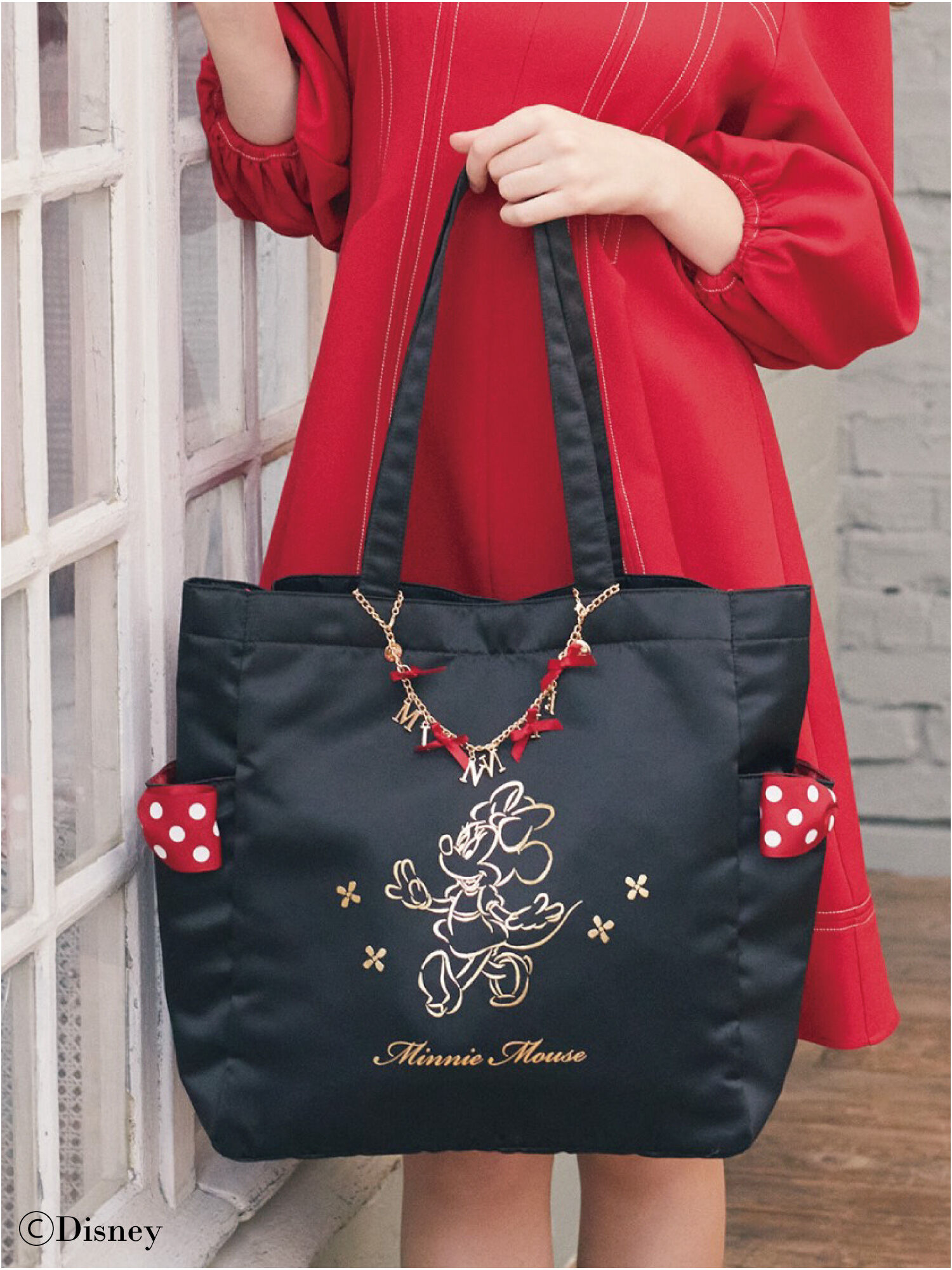 Minnie Mouse/サイドポケットトートバッグ / Maison de FLEUR(メゾンドフルール)のバッグ・ポーチ  ファッション通販のSTRIPE CLUB