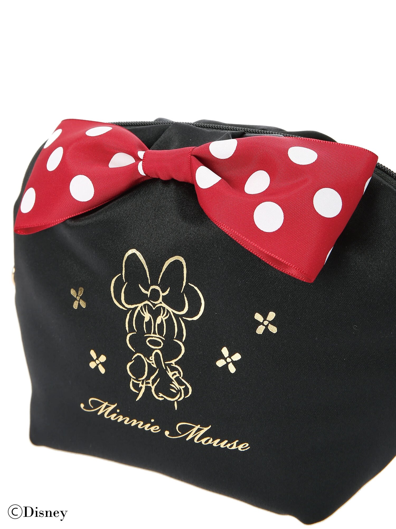 Minnie Mouse/リボンポーチ（ブラック） / Maison de FLEUR（メゾンド