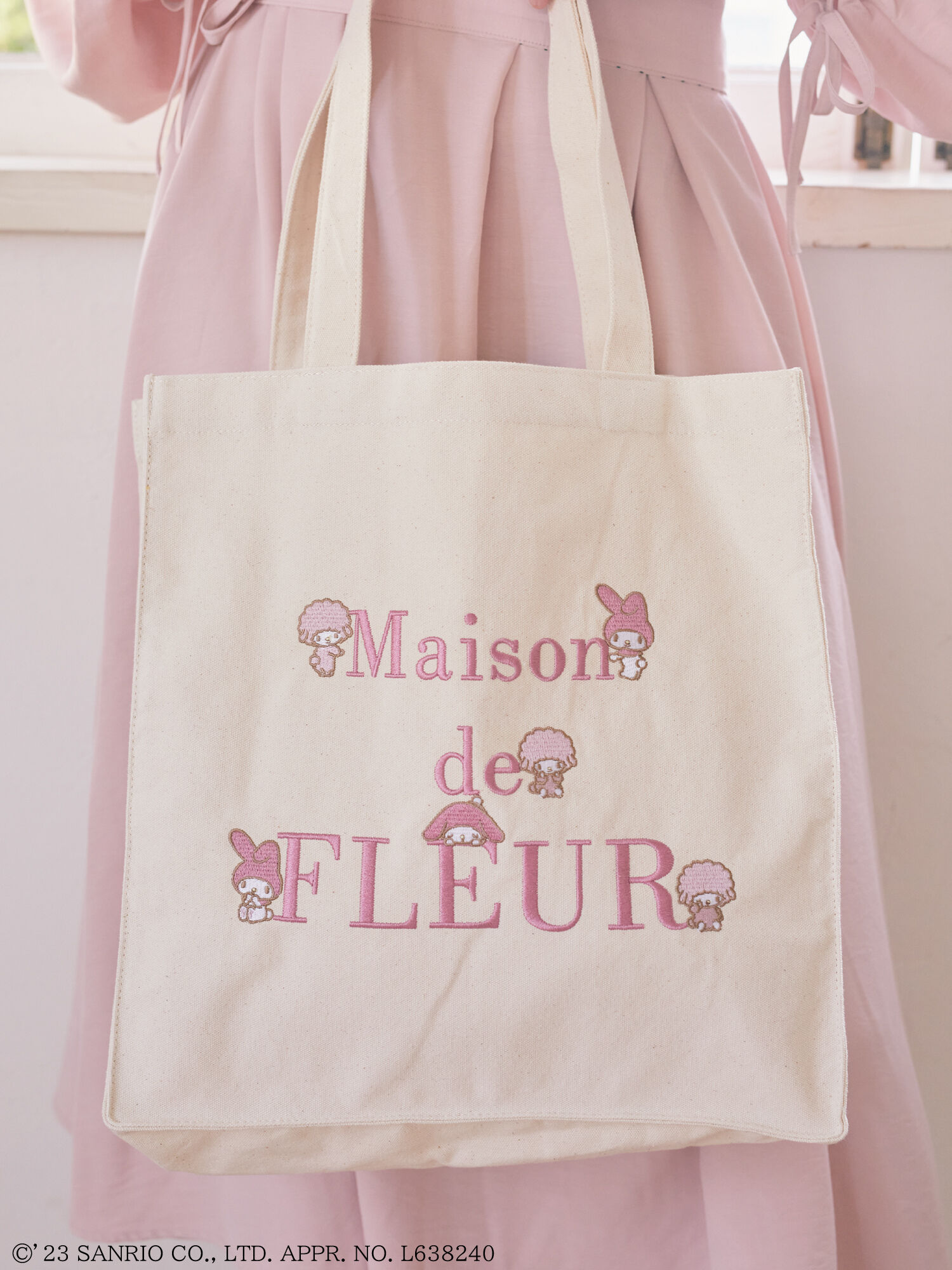 マイメロディ スクエアトートバッグ（アイボリー） / Maison de FLEUR