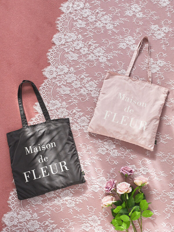 Maison de FLEUR エコバッグ 黒 - バッグ