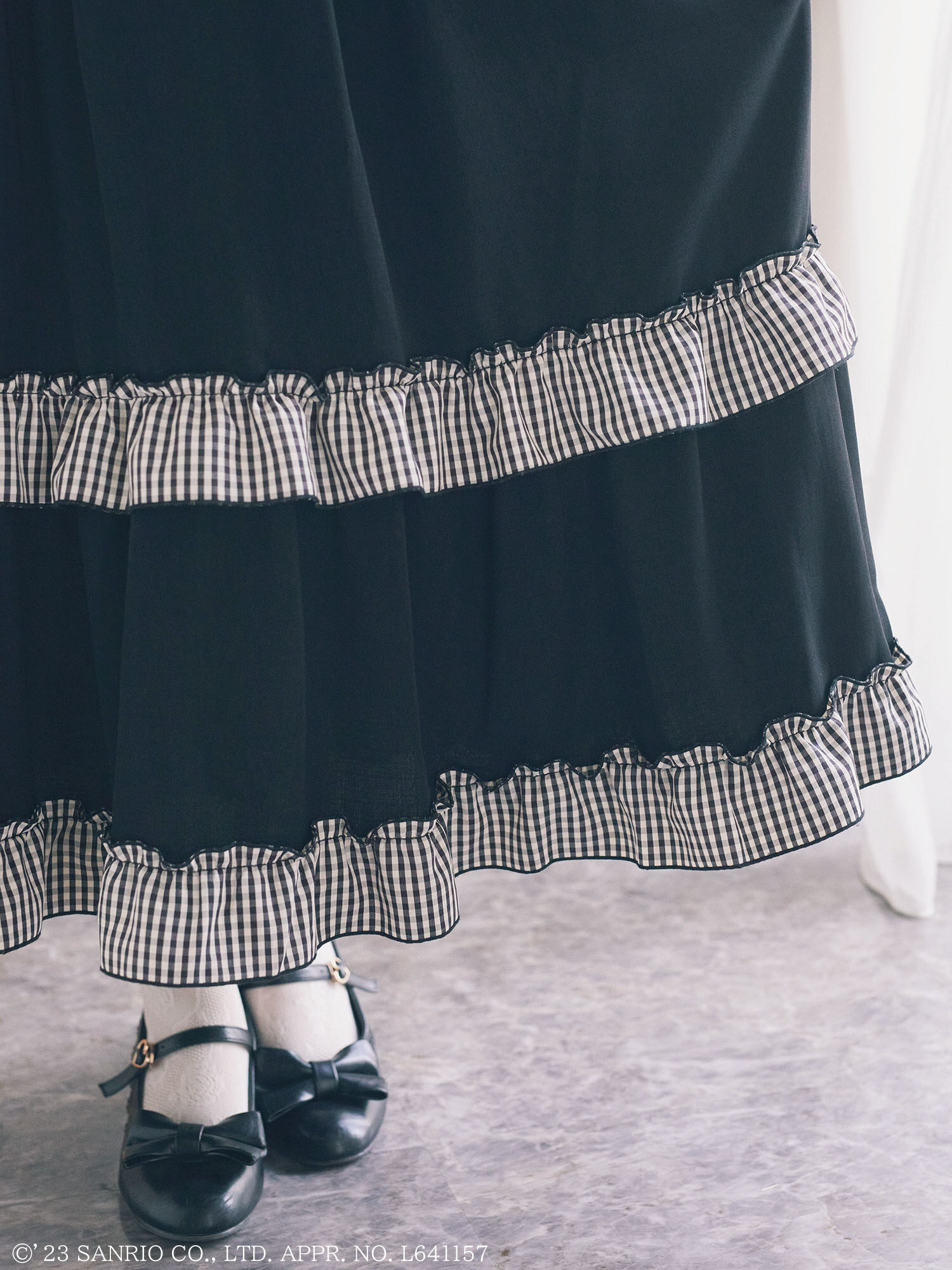 Marroncream ギンガムチェックワンピース（ブラック/ダークピンク 