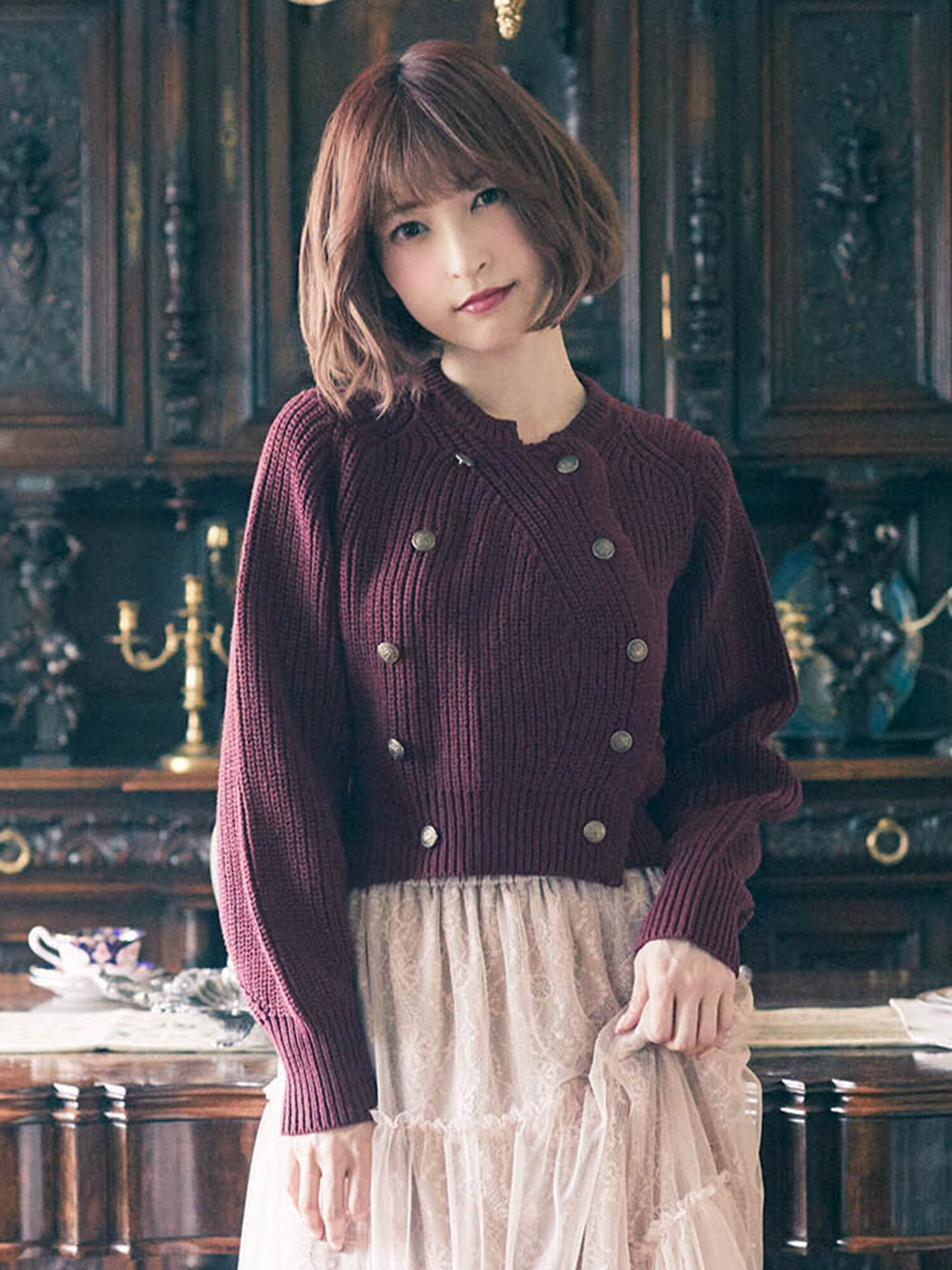 Maison de FLEUR - ブラウス Maison de FLEUR Petite Robe canone の+