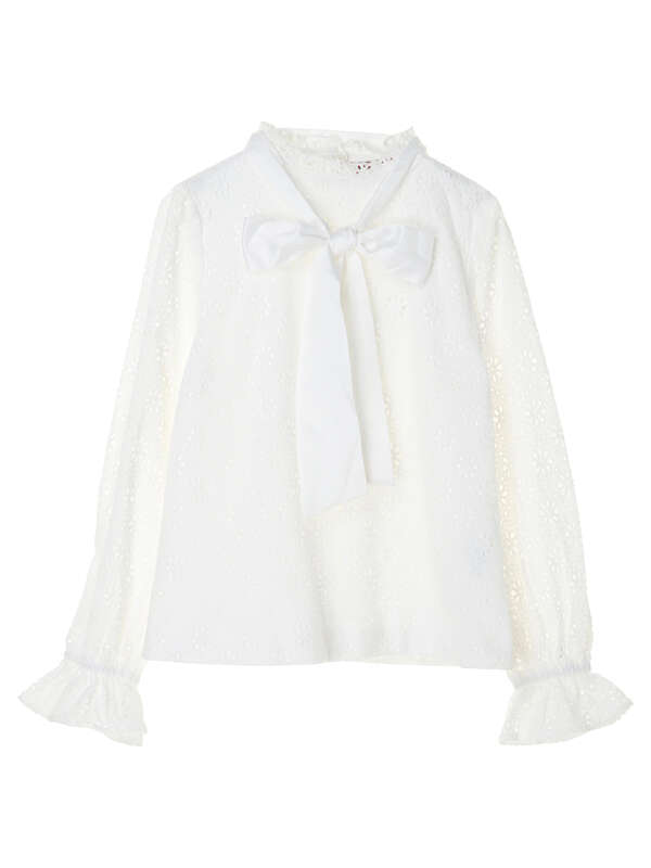 リボン付きコットンレースブラウス オフホワイト ブラック ピンクベージュ Maison De Fleur Petite Robe メゾンドフルール プチローブ のレディースシャツ ブラウス 8c01l0c0400 ファッション通販のstripe Club リボン付きコットンレースブラウス オフホワイト ブラック ピンクベージュ Maison De Fleur Petite Robe メゾンドフルール プチローブ のレディースシャツ ブラウス 8c01l0c0400 ファッション通販のstripe Club