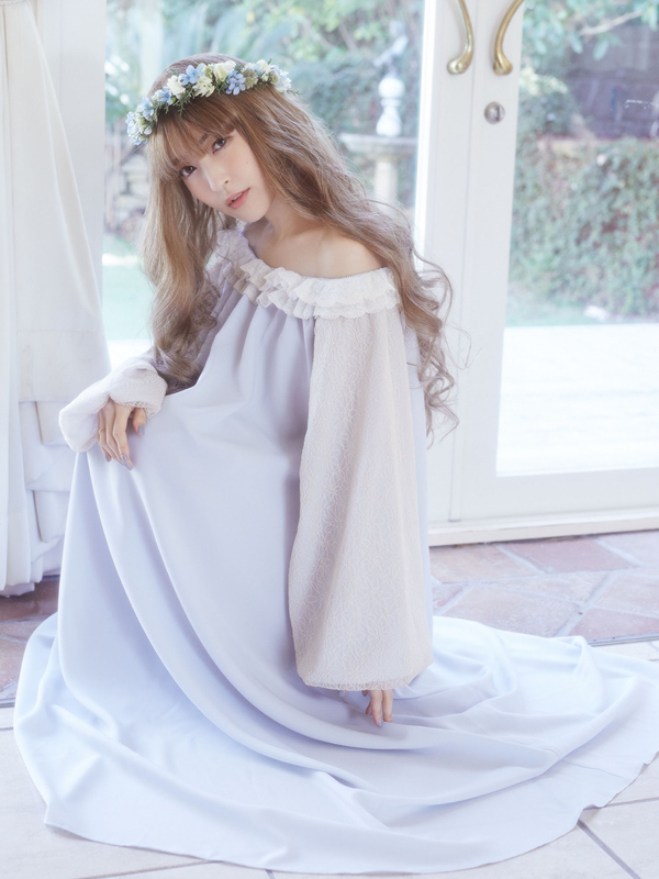 オフショルダーレースワンピース グレー ピンク Maison De Fleur Petite Robe メゾンドフルール プチローブ のレディース ワンピース 8d01l0h0600 ファッション通販のstripe Club