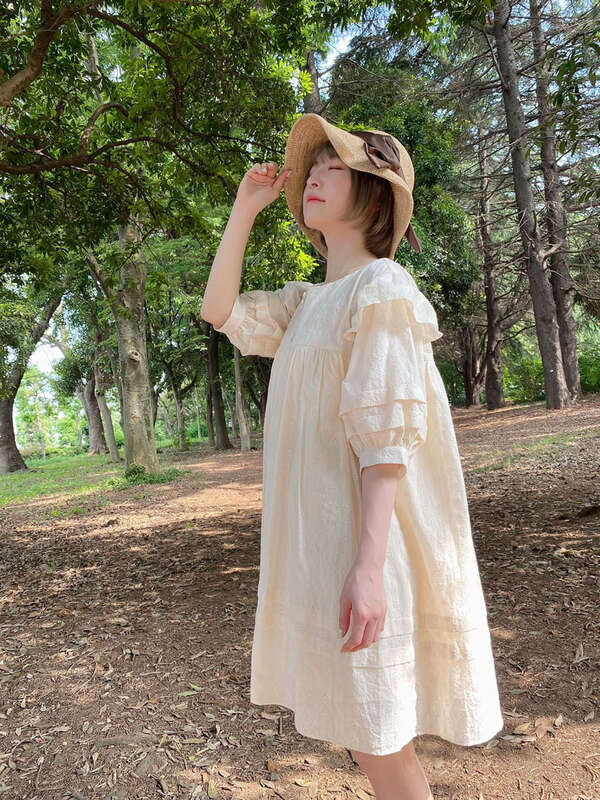 エンジェルショルダースモックワンピース オフホワイト オレンジ ミント Maison De Fleur Petite Robe メゾンドフルール プチローブ のレディースワンピース 8d02l0h0100 ファッション通販のstripe Club