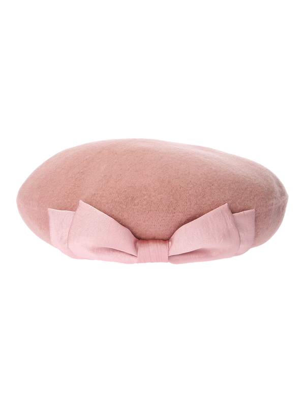 マットサテンリボンフェルトベレー帽 ピンク ベージュ Maison De Fleur Petite Robe メゾンドフルール プチローブ のレディースハット 帽子 8c03f3j00 ファッション通販のstripe Club