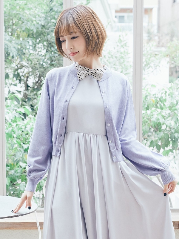 ローラのシュワシュワカーディガン アイボリー ラベンダー Maison De Fleur Petite Robe メゾンドフルール プチローブ のレディースカーディガン 8d11l2d00 ファッション通販のstripe Club