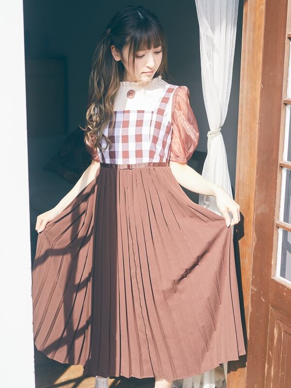 声をかけたいジャンパースカート ブラック ブラウン Maison De Fleur Petite Robe メゾンドフルール プチローブ のレディーススカート 8d12l0h0100 ファッション通販のstripe Club