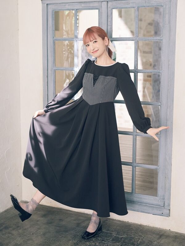 Maison de FLEUR Petite Robe canoneワンピース - ロングワンピース